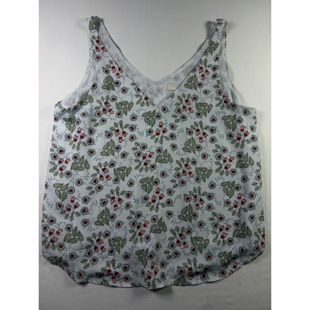 LOFT Floral V-Neck Cami Cottagecore Layering Romantic Sleeveless Floral Women L